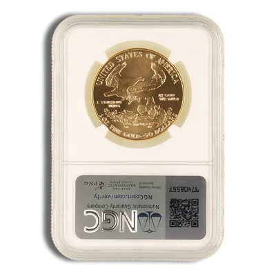 1989 1 oz Gold Eagle $50 NGC MS69 — reverse view