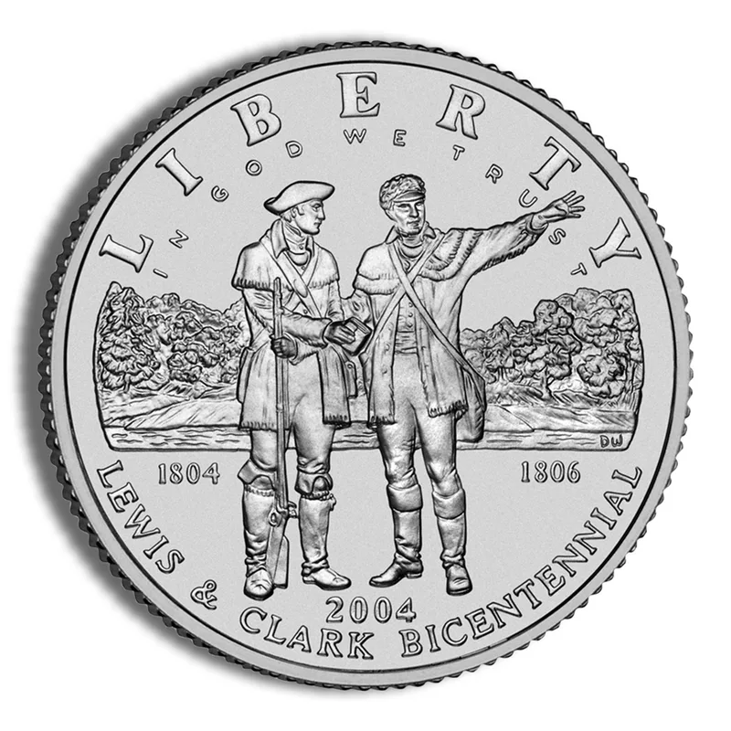 2004-P <body> Lewis & Clark Silver Commem - BU — Silver bullion from Standard Bullion