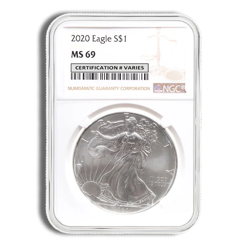 2020 Silver Eagle NGC MS69 — Silver bullion from Standard Bullion