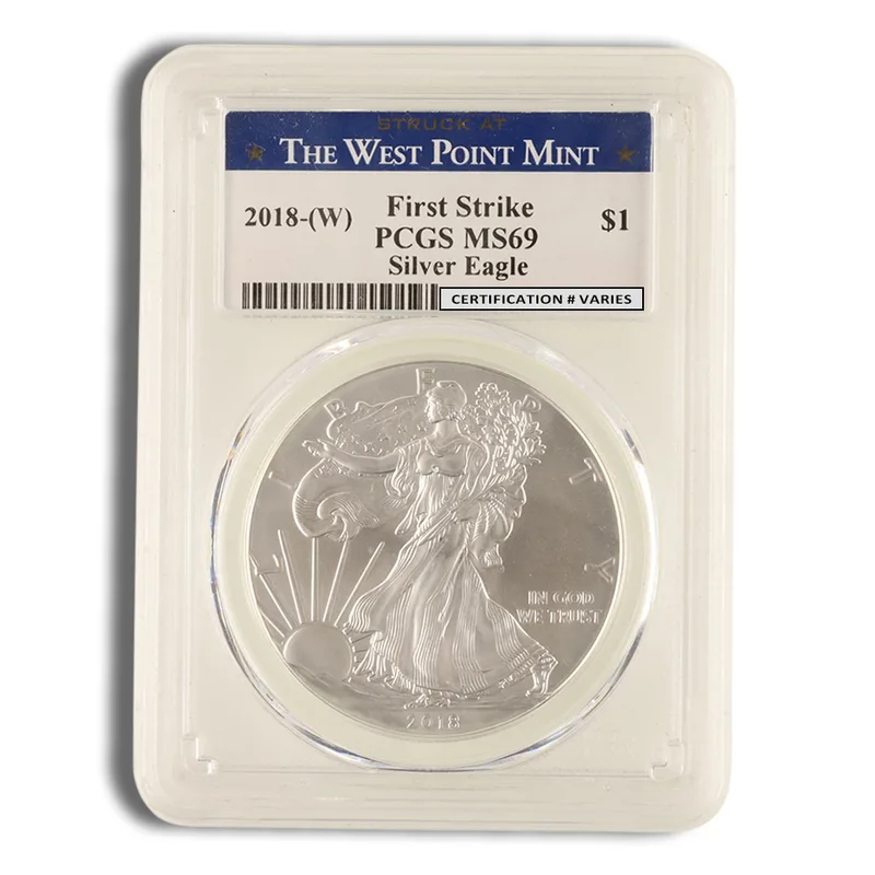2018 Silver Eagle PCGS MS69 — Silver bullion from Standard Bullion
