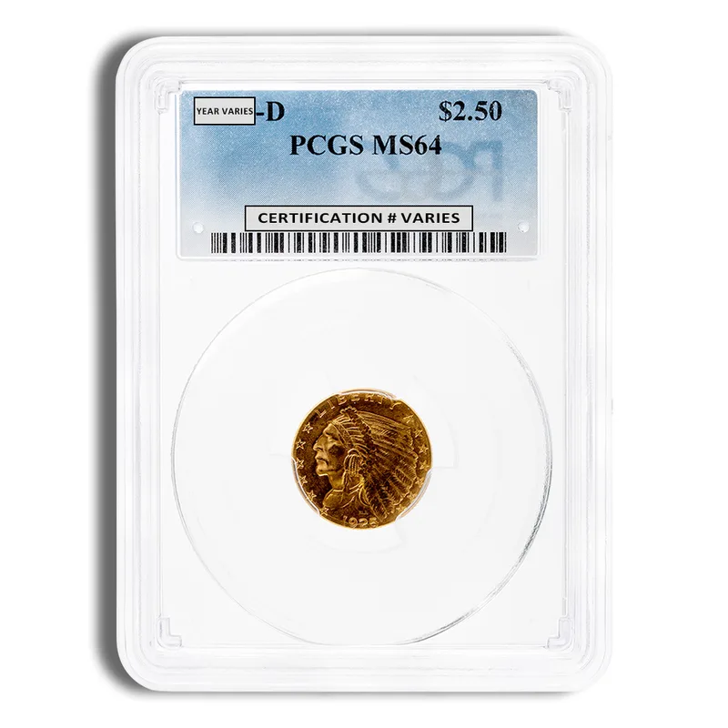 $2.5 Gold Indian Quarter Eagle - PCGS MS64 — Gold bullion from Standard Bullion