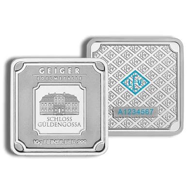 30 x 10 gram Silver Geiger Bar Box — reverse view