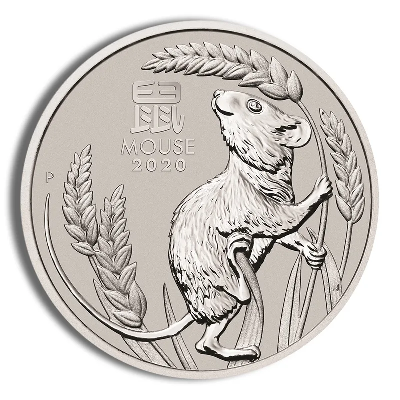2020 1 oz Australia Platinum Lunar Mouse BU - Series III — Platinum bullion from Standard Bullion