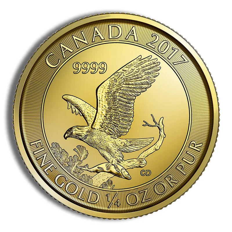 2017 1/4 oz Canadian Bald Eagle Gold Coin — Gold bullion from Standard Bullion