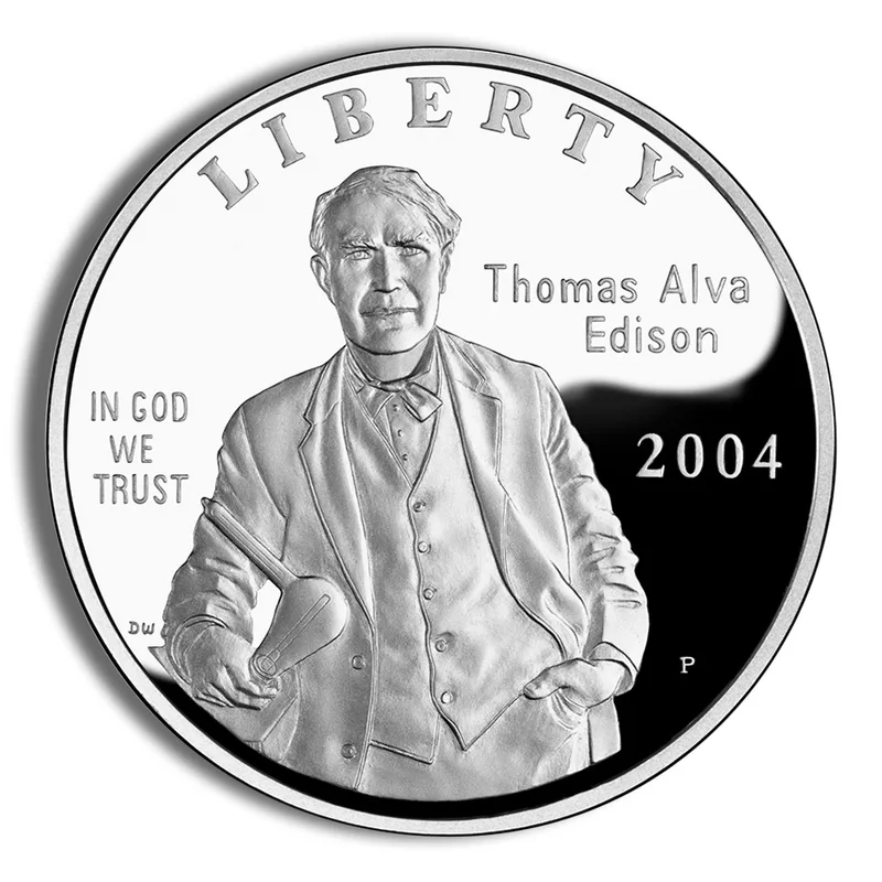 2004-P <body> Thomas A. Edison Silver Commem - Proof — Silver bullion from Standard Bullion