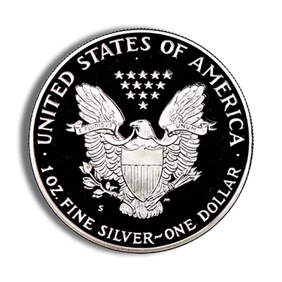 1988-S Proof Silver Eagle with Box & COA — packaging view