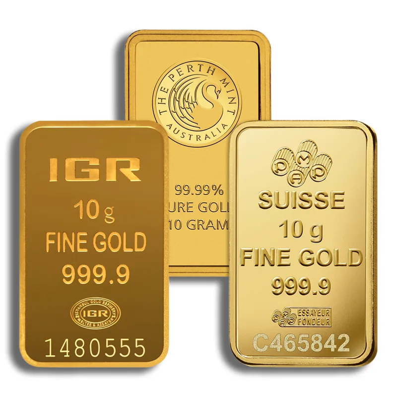 10 gram Gold Bar - Brand Varies (No Card) — Gold bullion from Standard Bullion