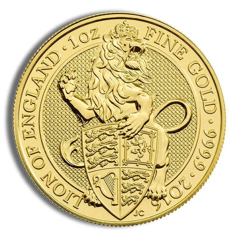 2016 1 oz Great Britain Queen's Beast Gold Coin - Lion — Gold bullion from Standard Bullion