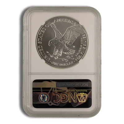 2021-W Burnished Silver Eagle NGC MS70 ER (Type 2) — reverse view