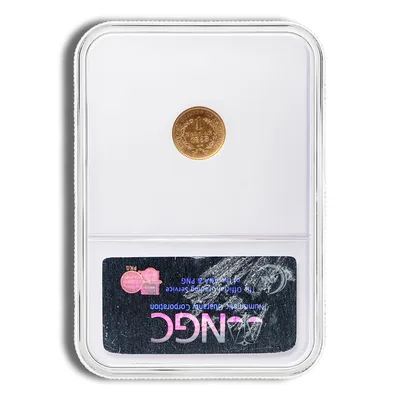 <body> Gold Liberty Type 1 - NGC MS61 — reverse view