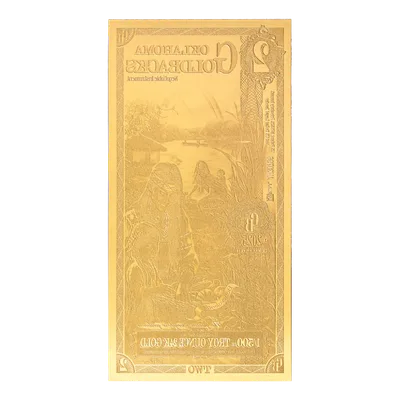 Oklahoma 2 Goldback — reverse view