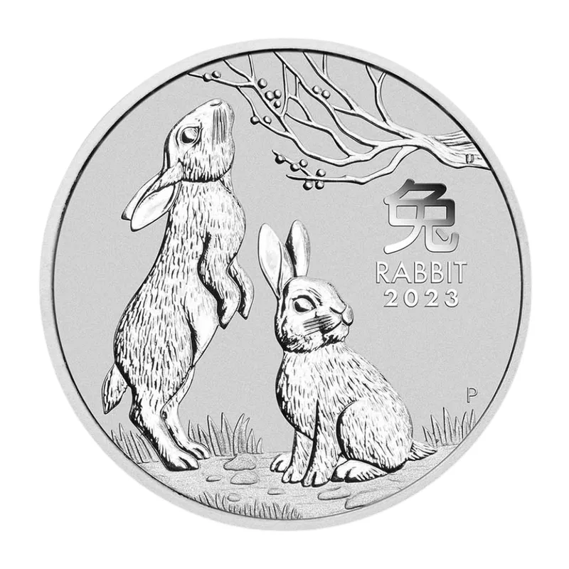 2023 1 oz Australia Silver Lunar Rabbit BU - Series III — Silver bullion from Standard Bullion