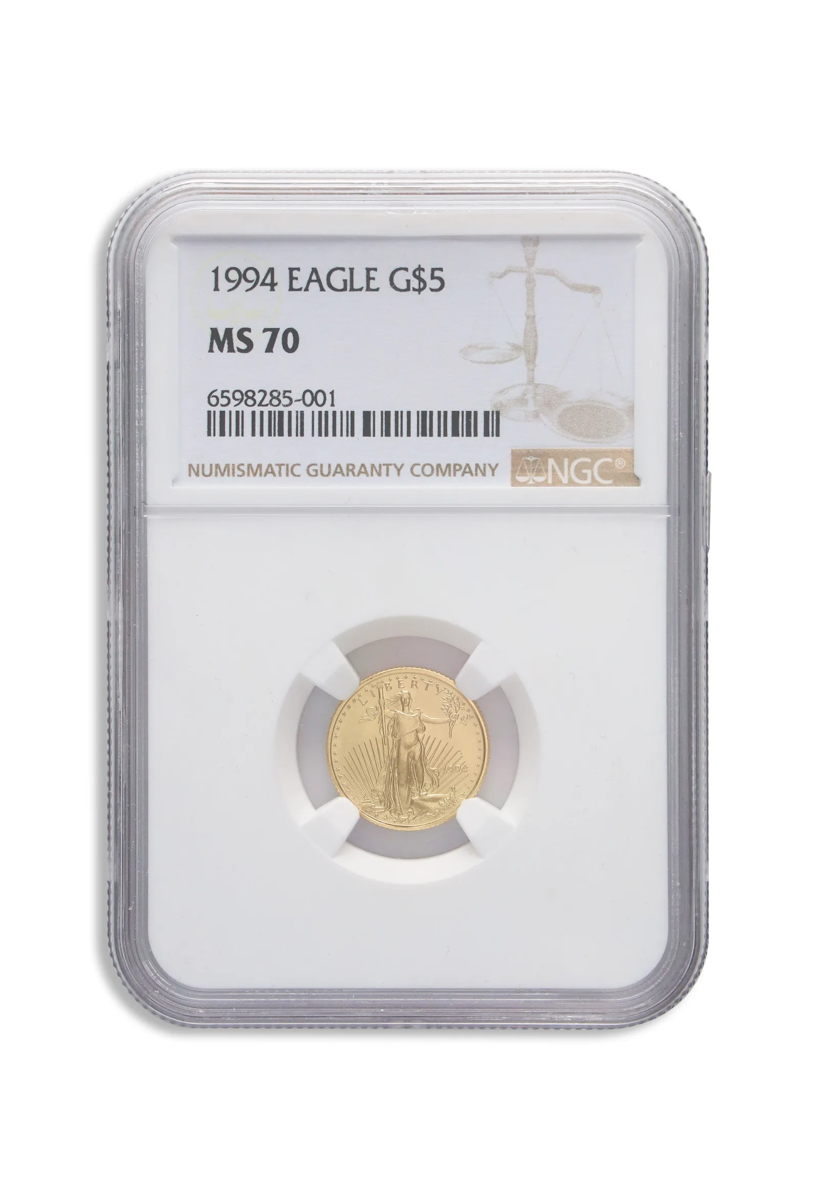 1994 1/10 oz Gold Eagle $5 NGC MS70 — Gold bullion from Standard Bullion
