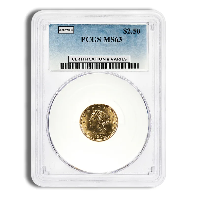 $2.5 Gold Liberty Quarter Eagle - PCGS MS63 — Gold bullion from Standard Bullion