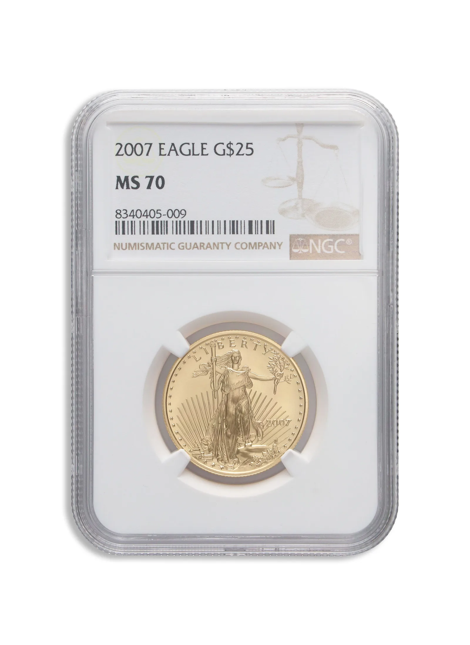 2007 1/2 oz Gold Eagle $25 NGC MS70 — Gold bullion from Standard Bullion