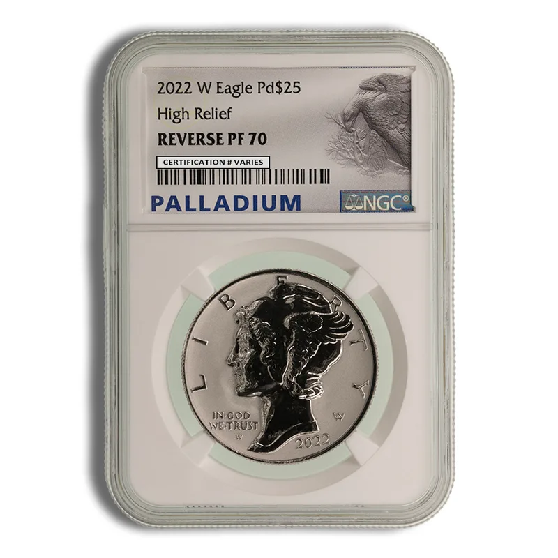 2022-W 1 oz Reverse Proof Palladium Eagle NGC PF70 (Label Varies) — Palladium bullion from Standard Bullion