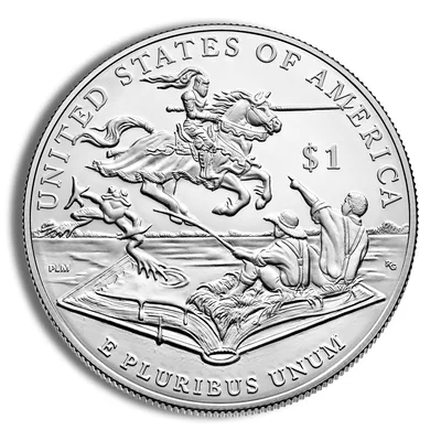 2016-P <body> Mark Twain Silver Commem - BU — reverse view