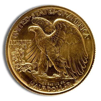 2016-W 1/2 oz Gold Walking Liberty Centennial Coin w/OGP — reverse view