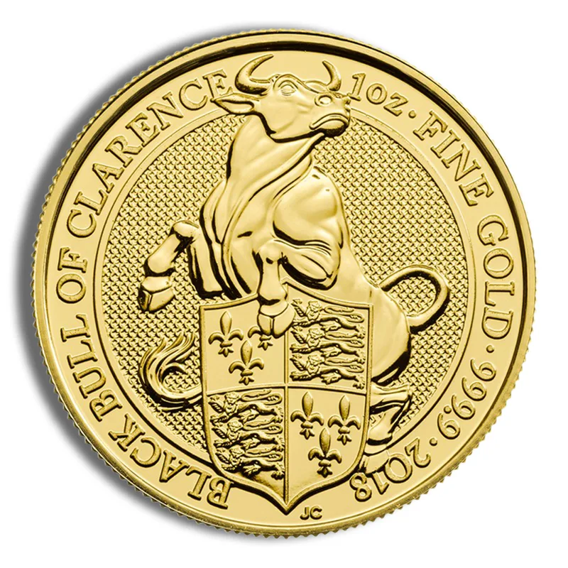 2018 1 oz Great Britain Queen's Beast Gold Coin - Bull — Gold bullion from Standard Bullion