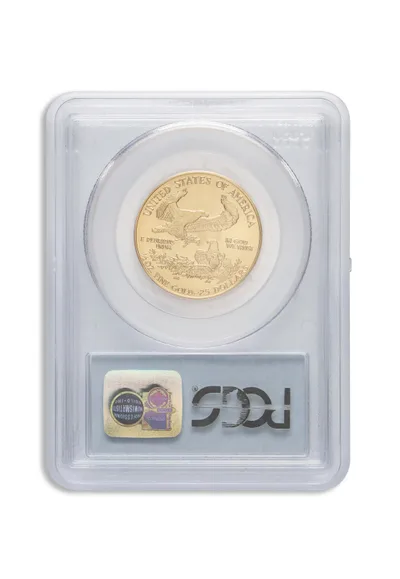 1986 1/2 oz Gold Eagle $25 PCGS MS69 — reverse view
