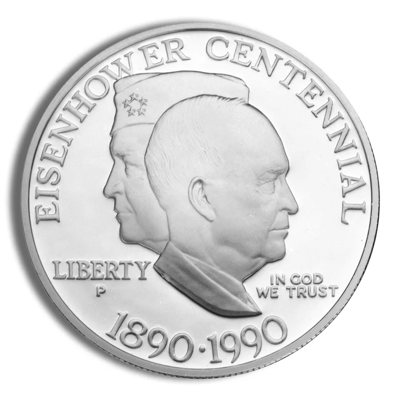 1990-P <body> Eisenhower Silver Commem - Proof — Silver bullion from Standard Bullion