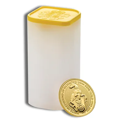 2021 1/4 oz Great Britain Queen's Beast Gold Coin - Greyhound — packaging view