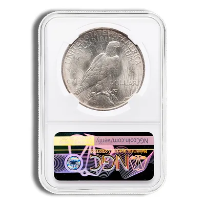 Peace Dollar - NGC MS63 (Toned) — reverse view