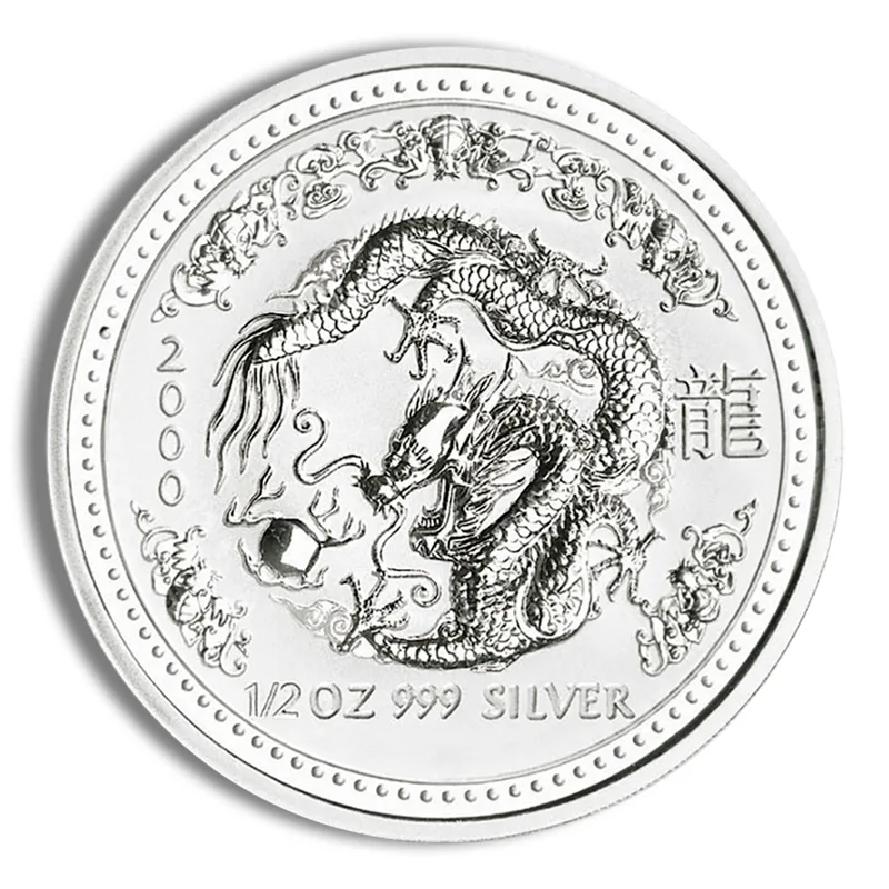 2000 1/2 oz Australia Silver Lunar Dragon BU - Series I — Silver bullion from Standard Bullion
