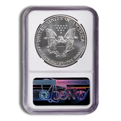 2012 Silver Eagle NGC MS69 — reverse view