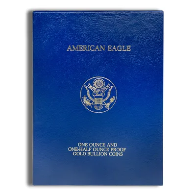 1987 Two Coin Proof Gold Eagle Set - Box/COA — packaging view