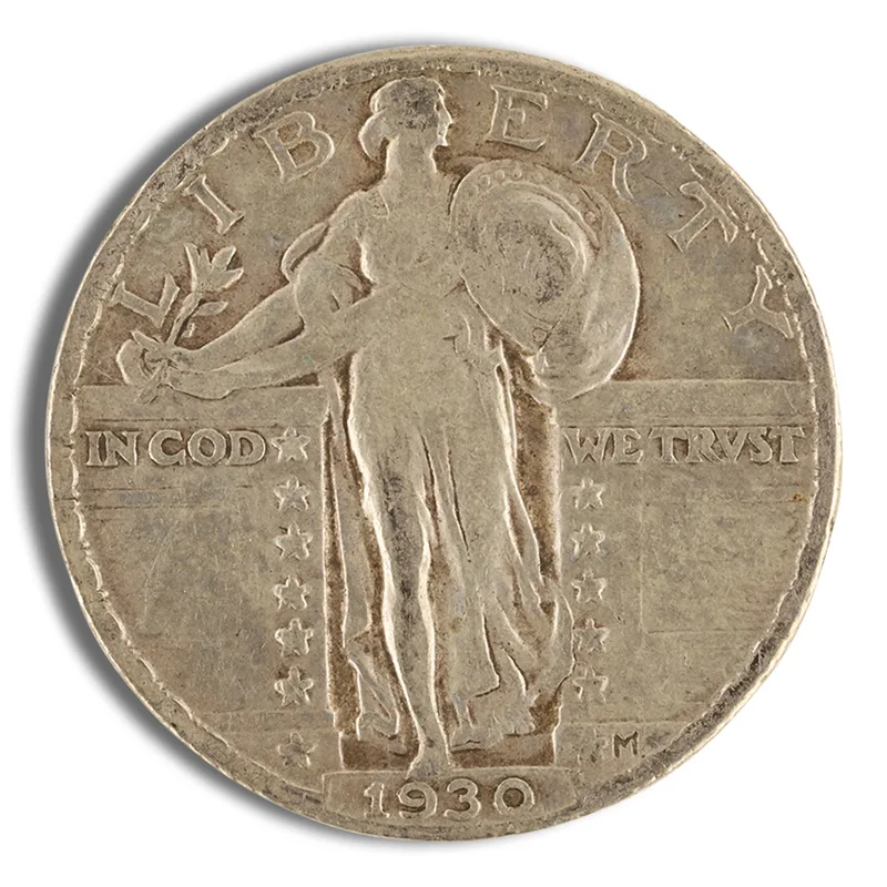 <body> FV 90% Silver Standing Liberty Quarters - XF — Silver bullion from Standard Bullion