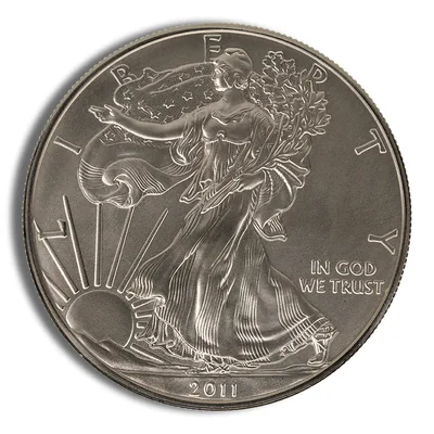 2011-W Burnished Silver Eagle with Box & COA — reverse view