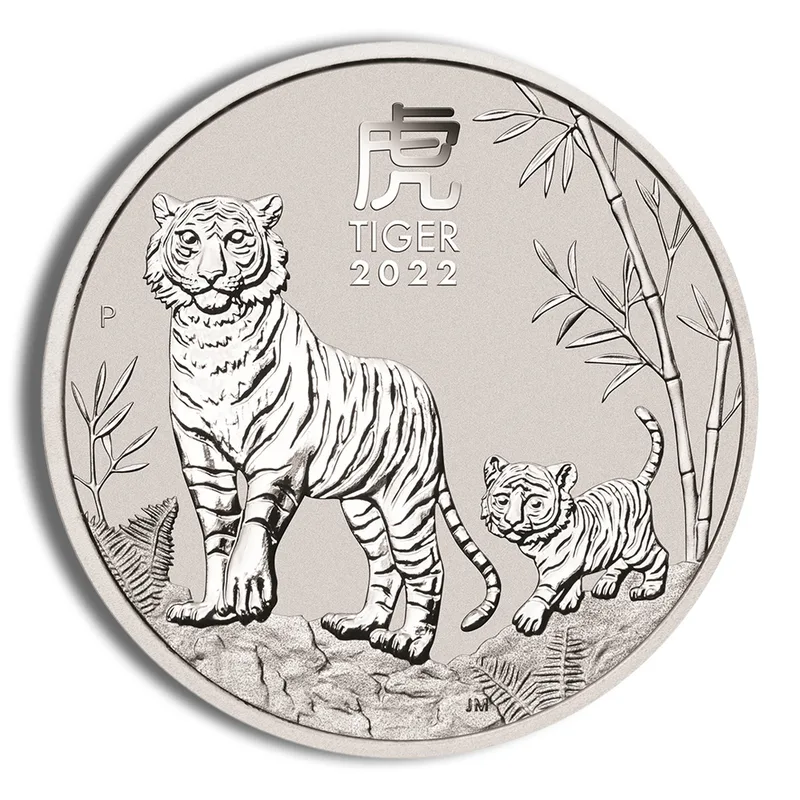 2022 1/2 oz Australia Silver Lunar Tiger BU - Series III — Silver bullion from Standard Bullion