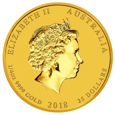 2018 1/4 oz Australia Gold Lunar Dog BU - Series II — reverse view