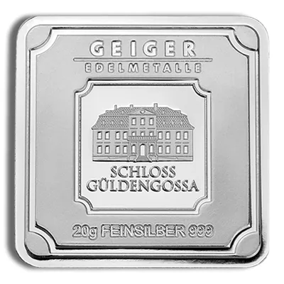 30 x 20 gram Silver Geiger Bar Box — reverse view