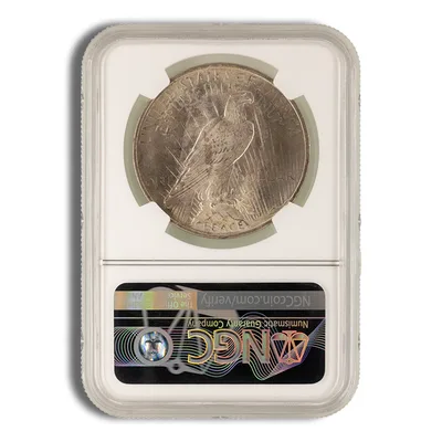 Peace Dollar - NGC MS65 (Toned) — reverse view