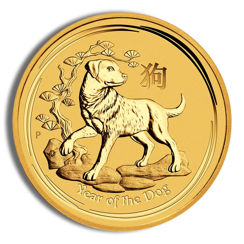 2018 1/10 oz Australia Gold Lunar Dog BU - Series II — Gold bullion from Standard Bullion