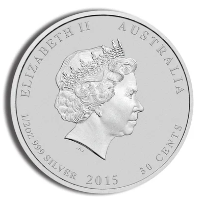 2015 1/2 oz Australian Battle of the Coral Sea Silver Coin — reverse view