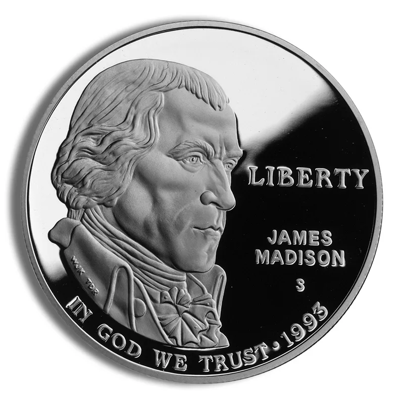 1993-S <body> Bill of Rights, Madison Silver Commem - Proof — Silver bullion from Standard Bullion