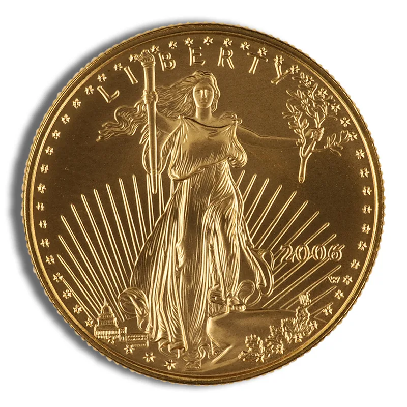 2006-W 1/2 oz Burnished Gold Eagle $25 (Cap Only) — Gold bullion from Standard Bullion