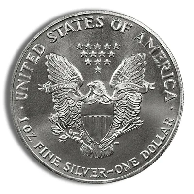 1998 Silver American Eagle - BU — reverse view