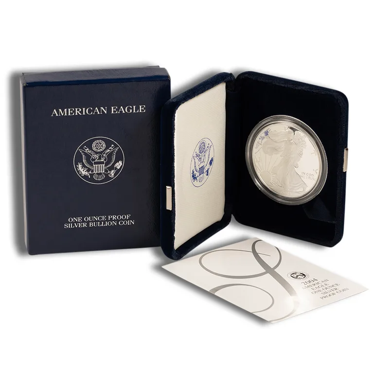 2004-W Proof Silver Eagle with Box & COA — Silver bullion from Standard Bullion