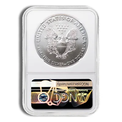 2018 Silver Eagle NGC MS70 — reverse view