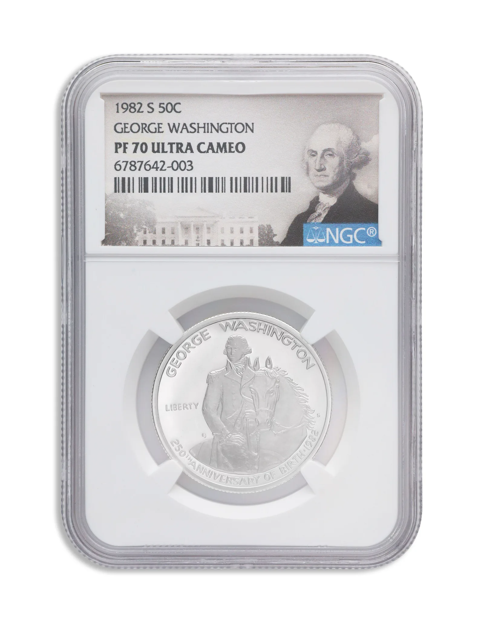 1982-S George Washington Silver Half Dollar - Proof - NGC PF70 — Silver bullion from Standard Bullion