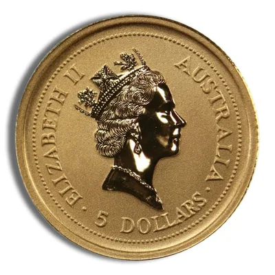 1998 1/10 oz Australia Gold Lunar Tiger BU - Series I — reverse view
