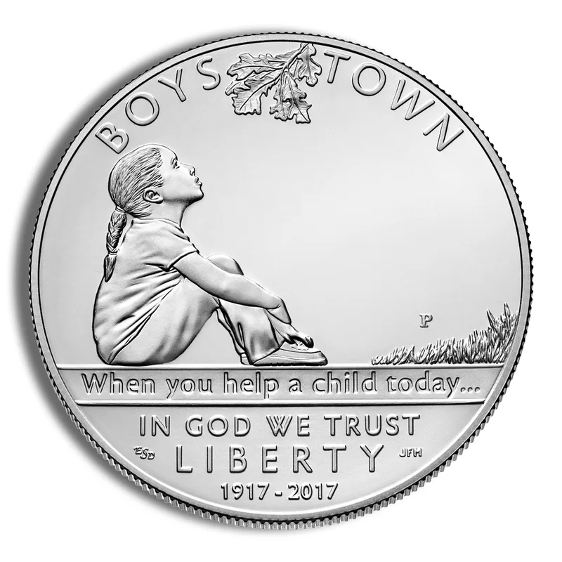 2017-P <body> Boys Town Centennial Silver Commem - BU — Silver bullion from Standard Bullion