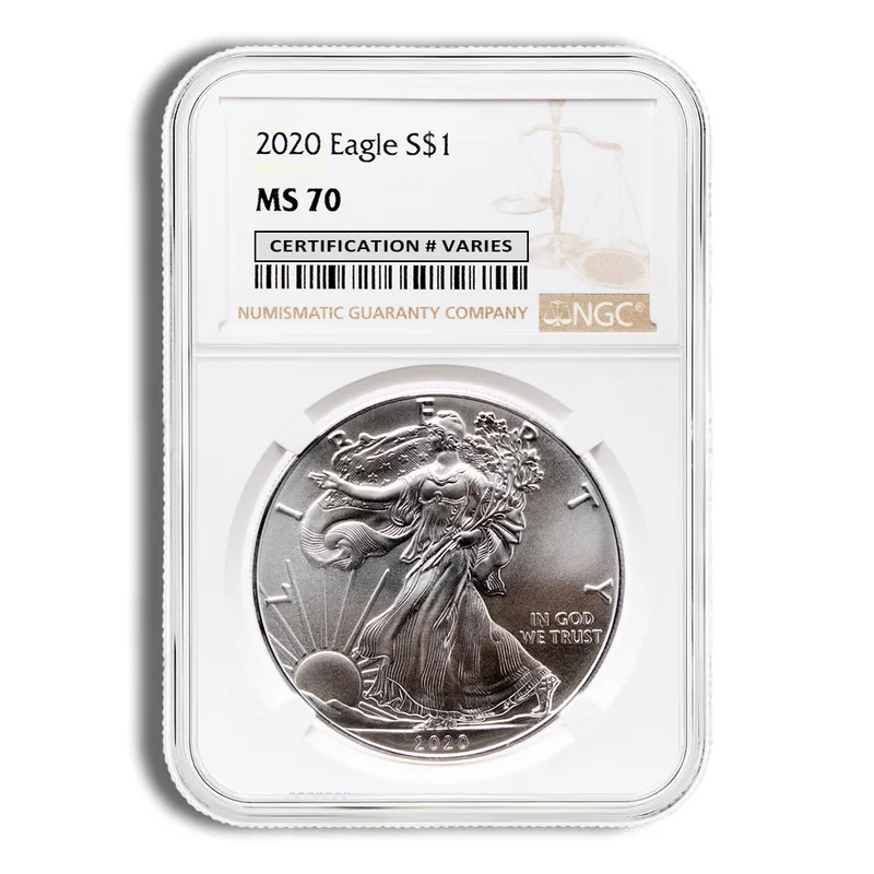 2020 Silver Eagle NGC MS70 — Silver bullion from Standard Bullion