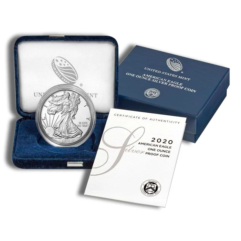 2020-W Proof Silver Eagle with Box & COA — Silver bullion from Standard Bullion