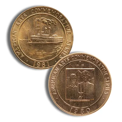 1 oz U.S. Mint Commemorative Arts Gold Medal — reverse view