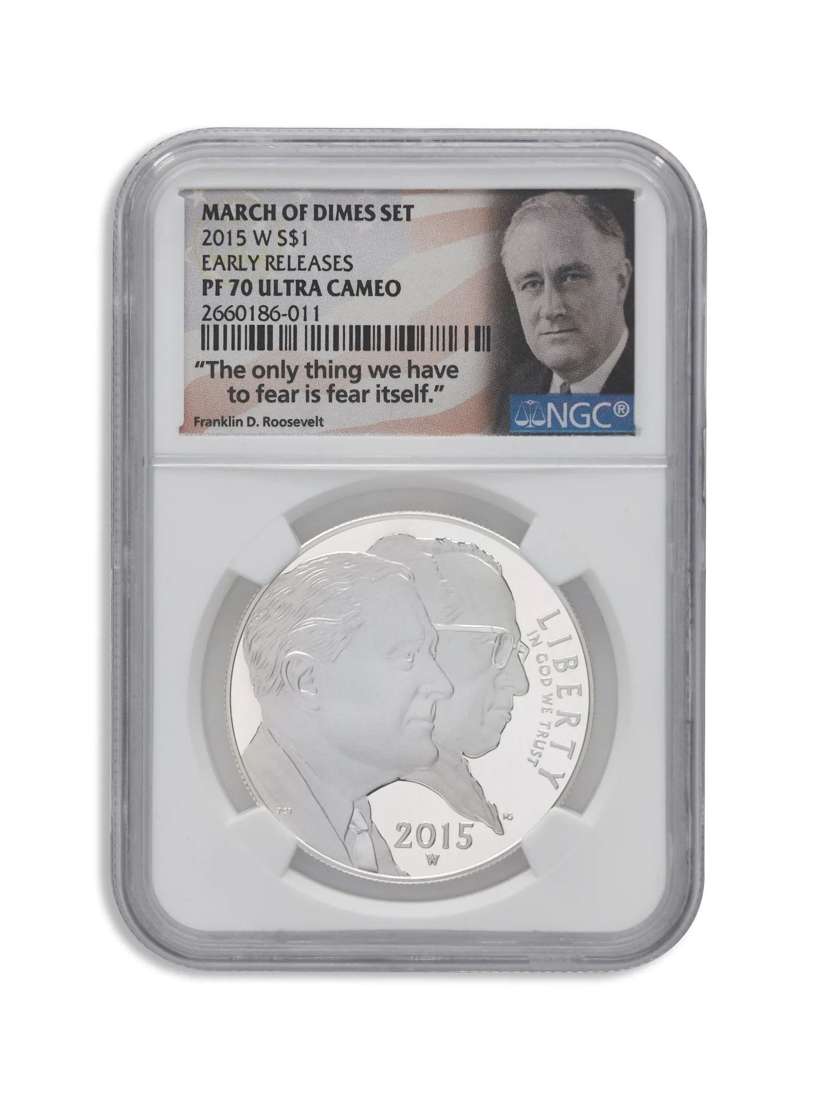 2015-W <body> March of Dimes Silver Commem - NGC PF70 — Silver bullion from Standard Bullion